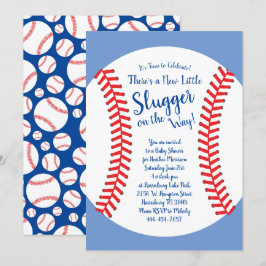Kleine Slugger Baseball Baby shower Sportjongen Kaart