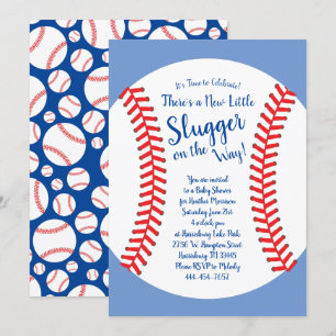 Kleine Slugger Baseball Baby shower Sportjongen Kaart