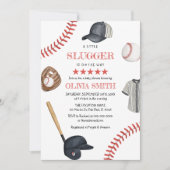 Kleine Slugger Baseball Kleding Baby shower Kaart (Voorkant)