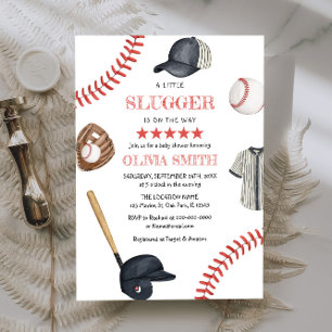 Kleine Slugger Baseball Kleding Baby shower Kaart
