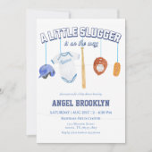 Kleine Slugger Baseball Mobiel Baby shower Kaart (Voorkant)