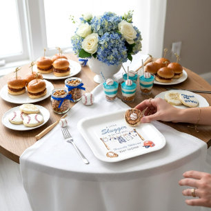 Kleine Slugger Honkbal Baby Shower Papieren Borden Bordje