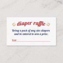 Kleine Slugger Luier Raffle Kaarten