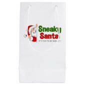 Kleine Sneaky Santa Gift-tas Klein Cadeauzakje (Voorkant)