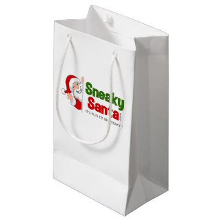 Kleine Sneaky Santa Gift-tas Klein Cadeauzakje