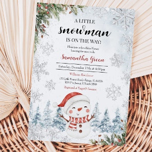 Kleine Sneeuwman Baby Shower Kaart