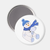 Kleine Sneeuwman Magneet (Voorkant / Achterkant)