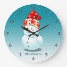 Kleine sneeuwman met kerstPet