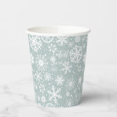 Kleine sneeuwpoppetjes maken het sneeuw  papieren bekers (Links)