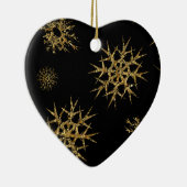 Kleine sneeuwschatten in de nacht keramisch ornament (Rechts)