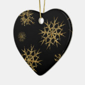 Kleine sneeuwschatten in de nacht keramisch ornament (Links)