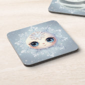 Kleine sneeuwvlok 1 bier onderzetter (Linkerzijde)