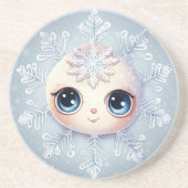 Kleine sneeuwvlok 1 zandsteen onderzetter (Voorkant)