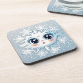 Kleine sneeuwvlok 2 bier onderzetter (Linkerzijde)