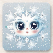 Kleine sneeuwvlok 2 bier onderzetter (Voorkant)