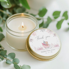 Kleine sneeuwvlok Baby shower gast gunst Ronde Sticker