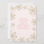 kleine sneeuwvlok baby shower Meisje uitnodiging (Achterkant)