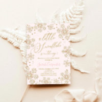 kleine sneeuwvlok baby shower Meisje uitnodiging