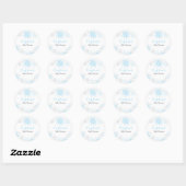Kleine Sneeuwvlok Baby shower Ronde Sticker (Vel)