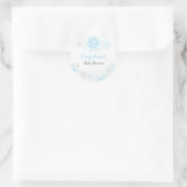 Kleine Sneeuwvlok Baby shower Ronde Sticker (Tas)