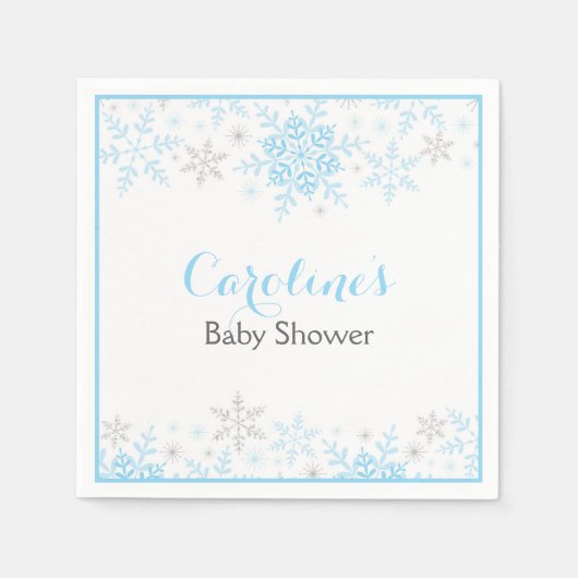 Kleine sneeuwvlok Baby shower servet (Voorkant)
