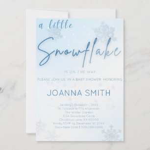 Kleine sneeuwvlok Baby shower uitnodiging, Winter Kaart