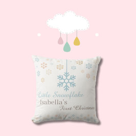 Kleine Sneeuwvlok Baby's Eerste Kerstmis Kussen
