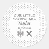 Kleine sneeuwvlok Elke dag Ronde Sticker (Voorkant)
