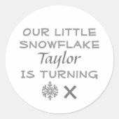 Kleine sneeuwvlok Elke dag Ronde Sticker (Voorkant)