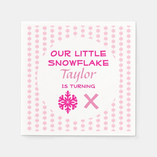 Kleine sneeuwvlok Elke dag Servet (Voorkant)