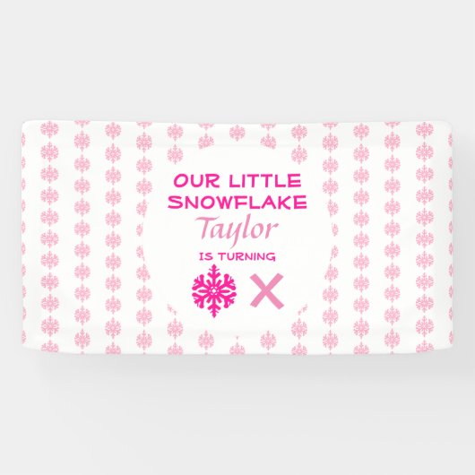 Kleine sneeuwvlok Elke dag Spandoek (Horizontaal)