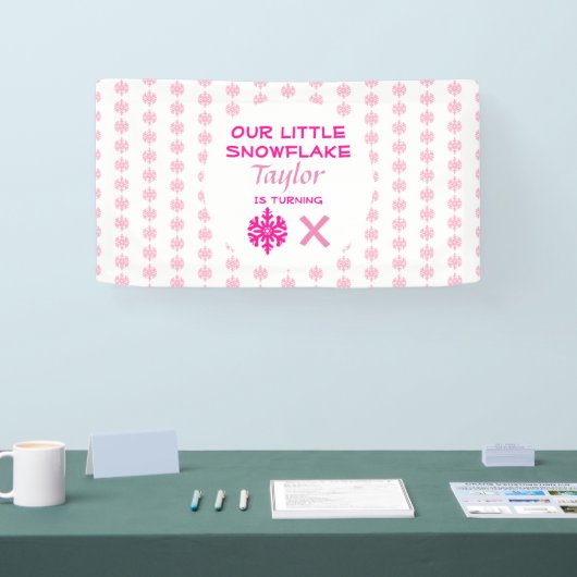 Kleine sneeuwvlok Elke dag Spandoek (Beurs)