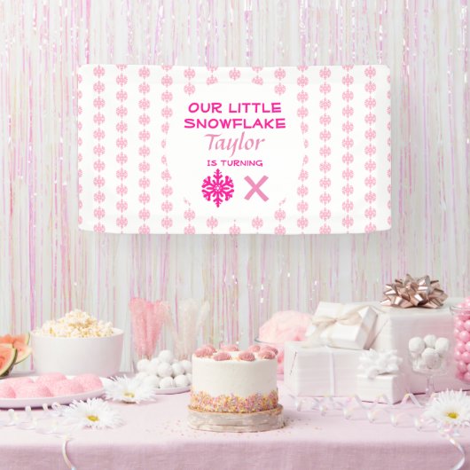Kleine sneeuwvlok Elke dag Spandoek (Feest)
