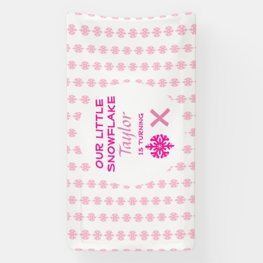 Kleine sneeuwvlok Elke dag Spandoek (Verticaal)