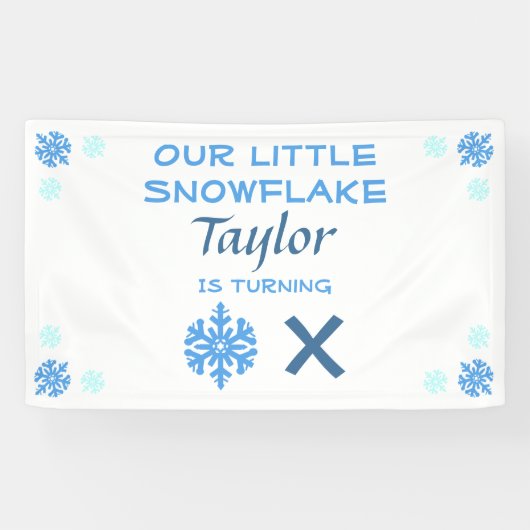 Kleine sneeuwvlok Elke dag Spandoek (Horizontaal)