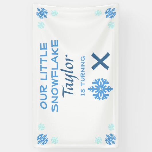 Kleine sneeuwvlok Elke dag Spandoek (Verticaal)