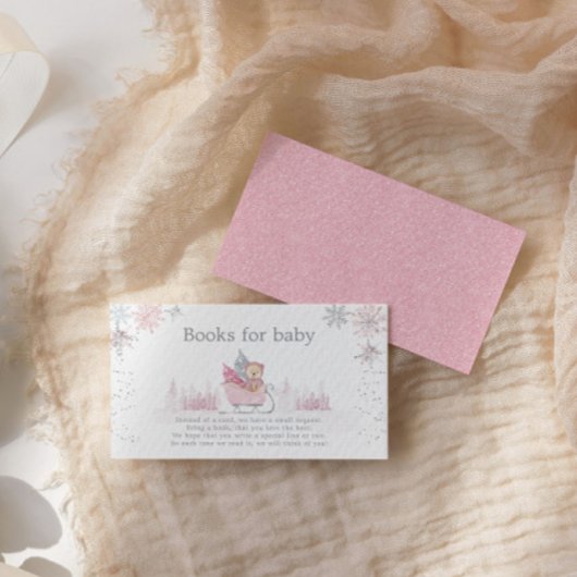 Kleine sneeuwvlok is onderweg Boeken Baby shower Informatiekaartje