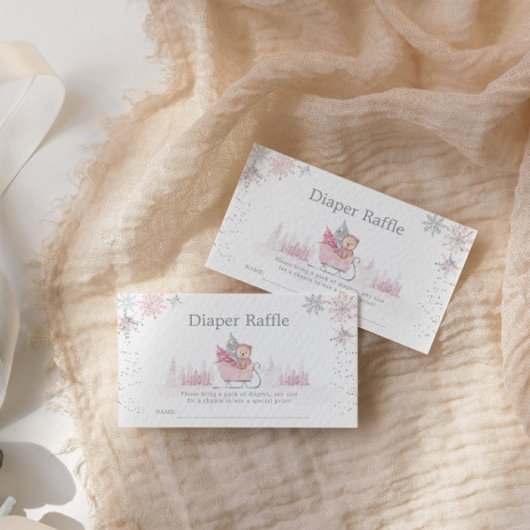 Kleine sneeuwvlok is onderweg naar Baby shower Informatiekaartje