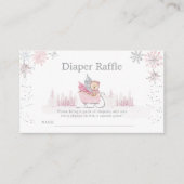 Kleine sneeuwvlok is onderweg naar Baby shower Informatiekaartje (Voorkant)