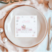 Kleine sneeuwvlok is op de weg Winter Baby shower Servet