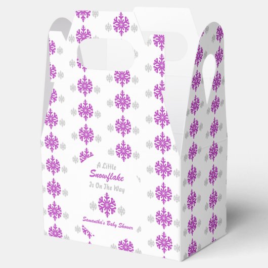 Kleine sneeuwvlok onderweg bedankdoosjes (Geopend)