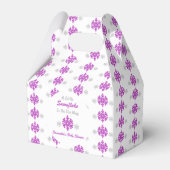 Kleine sneeuwvlok onderweg bedankdoosjes (Voorkant Zijde)