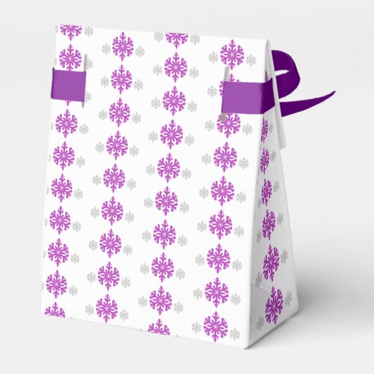 Kleine sneeuwvlok onderweg bedankdoosjes (Achterkant)