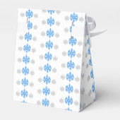 Kleine sneeuwvlok onderweg bedankdoosjes (Achterkant)