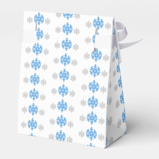 Kleine sneeuwvlok onderweg bedankdoosjes (Achterkant)