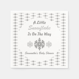 Kleine sneeuwvlok onderweg servet