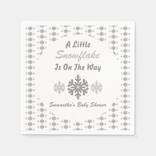 Kleine sneeuwvlok onderweg servet (Voorkant)