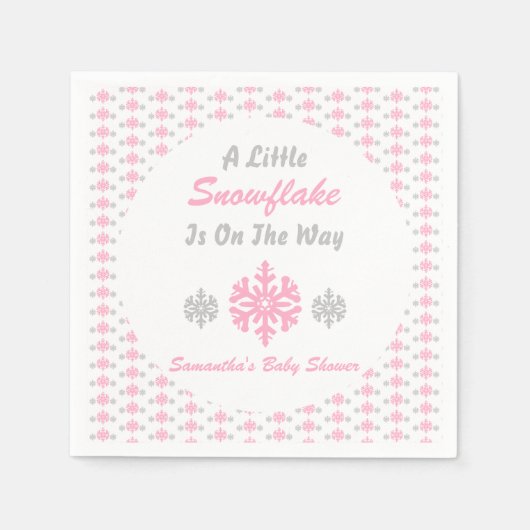 Kleine sneeuwvlok onderweg servet (Voorkant)