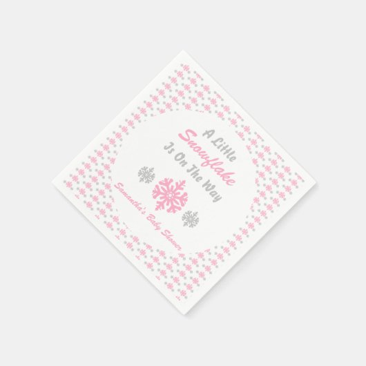 Kleine sneeuwvlok onderweg servet (Hoek)