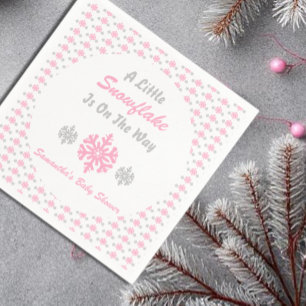 Kleine sneeuwvlok onderweg servet